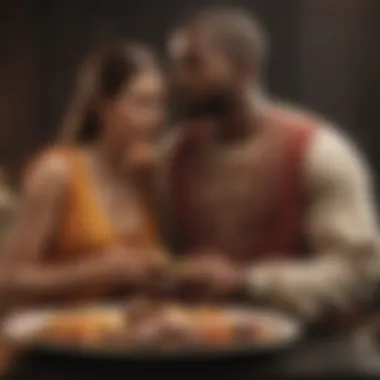 Harmonious Melody: The Musical Collaboration Artistic representation of Kanye West and The Game engaging in a musical collaboration