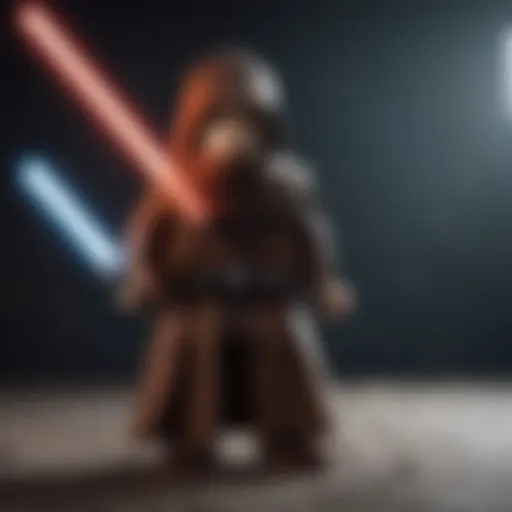 Jedi Master in action wielding a lightsaber