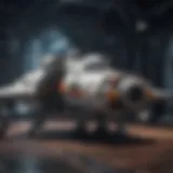 Intricate LEGO Star Wars spaceship model