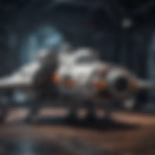 Intricate LEGO Star Wars spaceship model