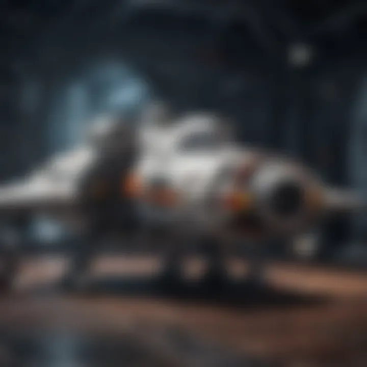 Intricate LEGO Star Wars spaceship model
