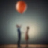 Illustration of a person releasing a balloon symbolizing letting go of the past