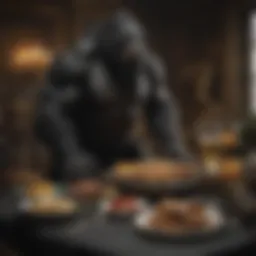 Majestic King Kong and Godzilla Party Table Setting