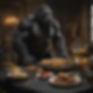 Majestic King Kong and Godzilla Party Table Setting