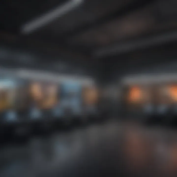 A visually appealing arrangement of commercially available gaming partitions.