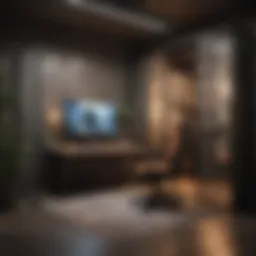 Creative use of DIY partitions in a gaming setup, enhancing privacy and functionality.