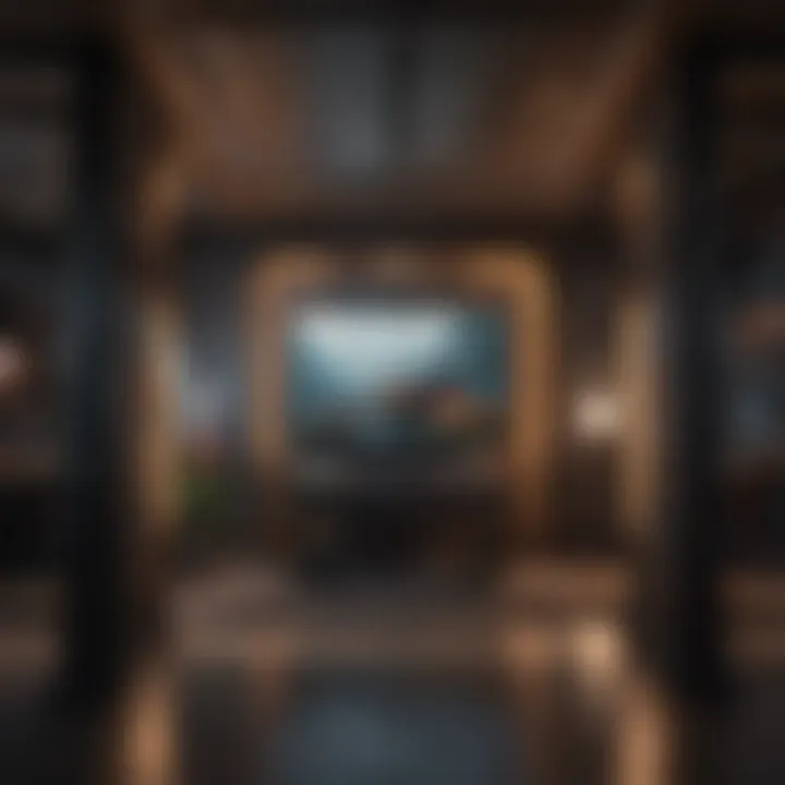 An immersive gaming space with effective use of sound-dampening materials.