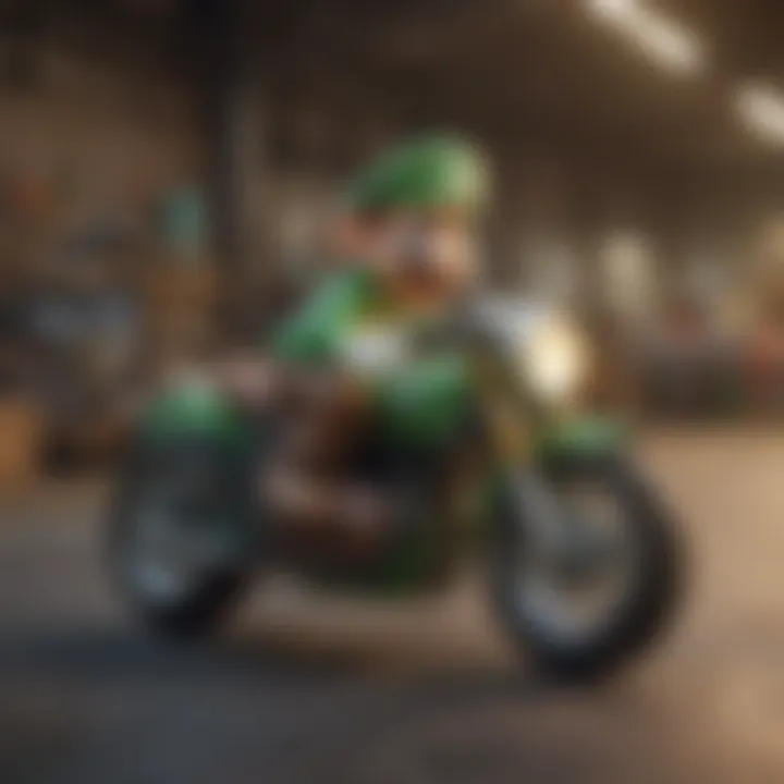 Detailed view of the Luigi Set features