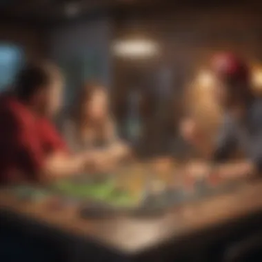 Gamers discussing Mario Party strategies