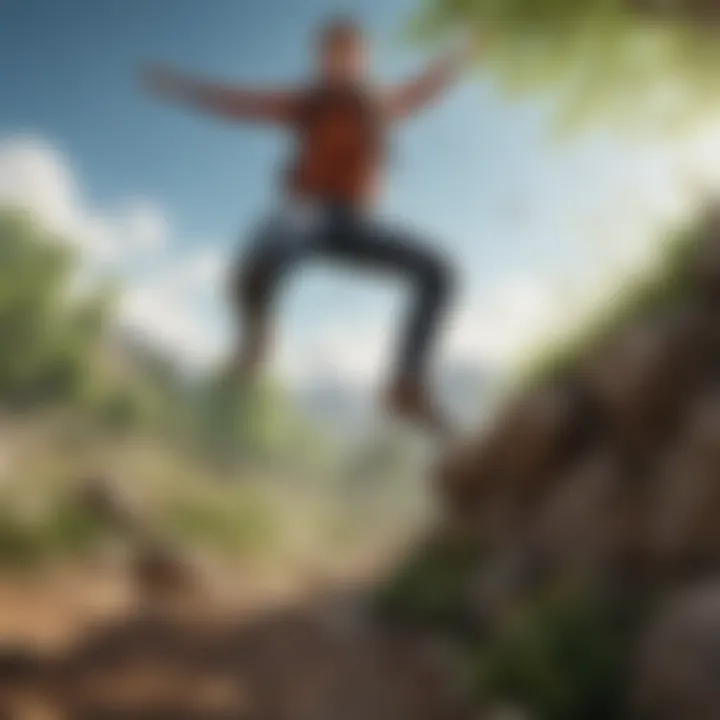Masterful Leap: Spring Jump in Action