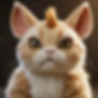 Detailed Meowth Plush Features Meowth Stuffed Animal Close-up Details
