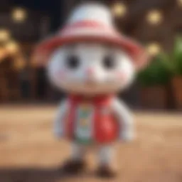 A vibrant illustration of Merengue character from Animal Crossing