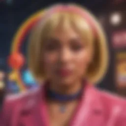 Ms. Pac-Man character in vibrant colors