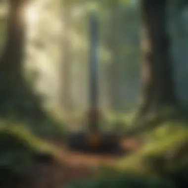 Mystical Forest Setting with Master Sword