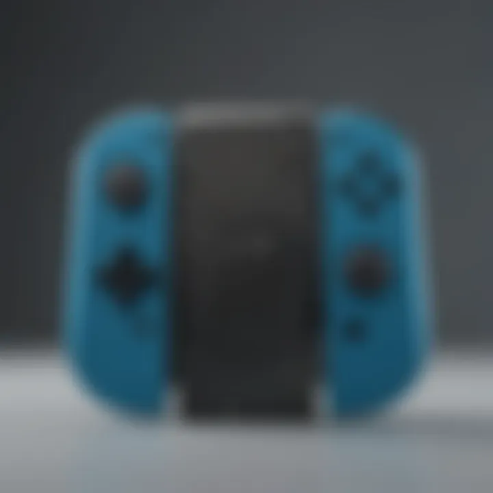 Close-up view of the advanced technology features of the Nintendo Blue Joy-Con