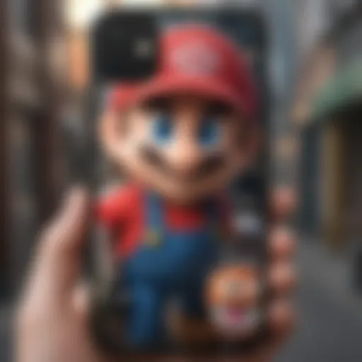 Nintendo phone case featuring iconic characters