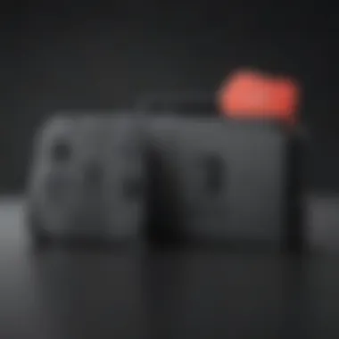 Sleek Design of the New Nintendo Switch Close-up of the new Nintendo Switch console showcasing its sleek design
