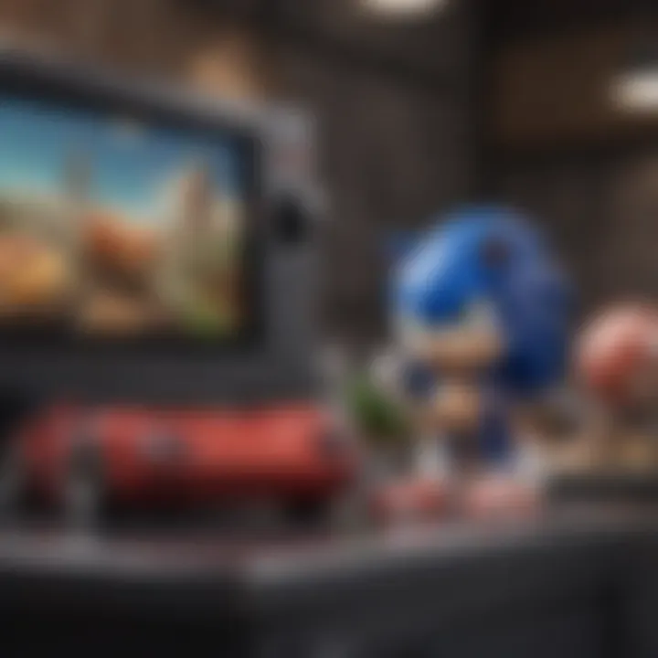 Nintendo Switch screen displaying Sonic the Hedgehog's classic level design