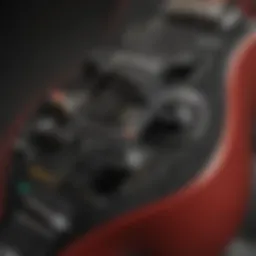 Close-up view of the Nintendo Wii Guitar Hero controller showcasing the design and features.