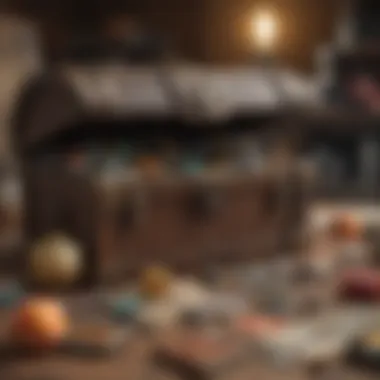 Explore a World of Tabletop Treasures A treasure chest overflowing with board games and miniatures