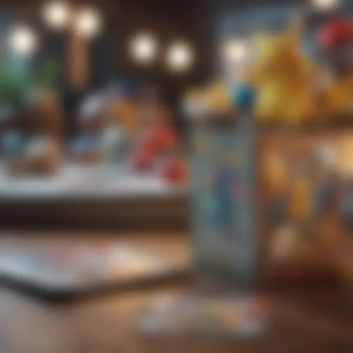 Collector organizing Pokémon cards from the Celebrations set