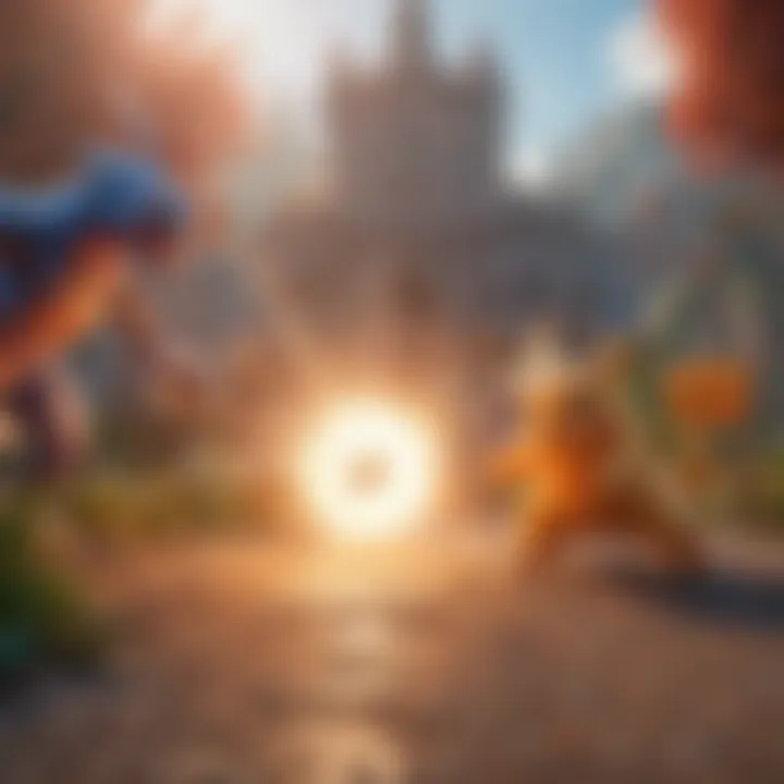 Dynamic battle scene showcasing Pokémon combat