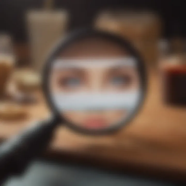 Illustration of a magnifying glass focusing on online movie pre-orders