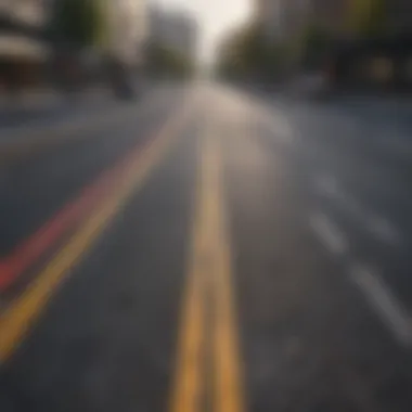 Majestic view of asphalt roads intertwining through urban landscape