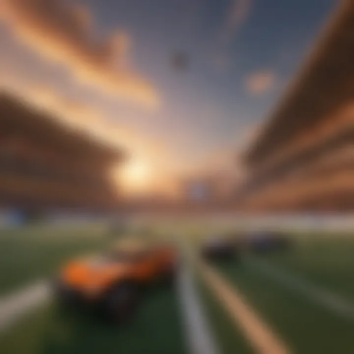 Rocket League GE Stadium Sunset