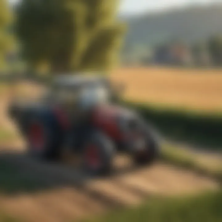 Rural landscape in Farming Simulator