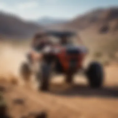 Panoramic shot capturing the off-road prowess of the 2018 RZR 1000 XP