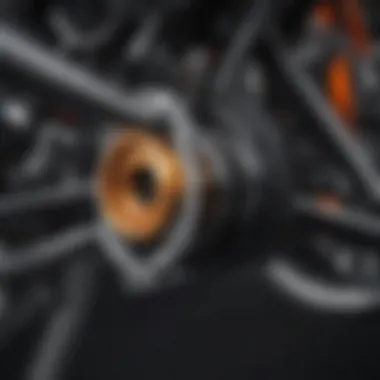 Detailed view of the advanced suspension system of the 2018 RZR 1000 XP