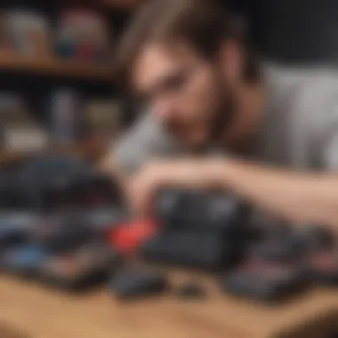 Seller checking value of Sega Genesis collection online