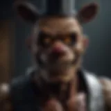 Sinister animatronic character in Five Nights of Freddy on Xbox One