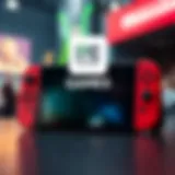 Epic Games logo displayed prominently with Nintendo Switch console.
