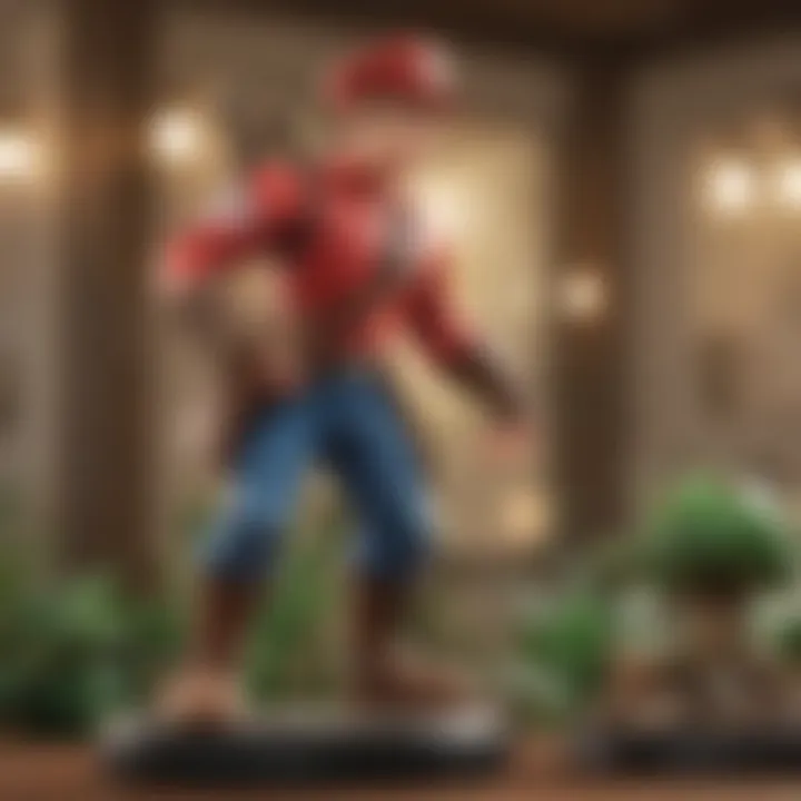 A gameplay scene featuring amiibo integration, illustrating their impact on battle dynamics.