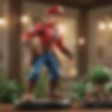 Amiibo Integration in Gameplay A gameplay scene featuring amiibo integration, illustrating their impact on battle dynamics.