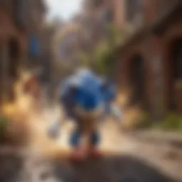 Abstract representation of the Sonic movie impact