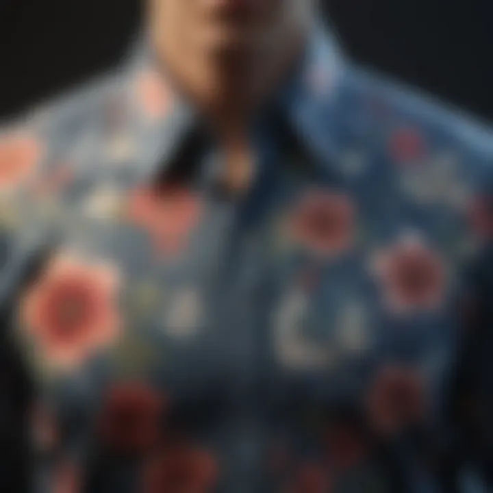 Sophisticated shirt design with floral motif