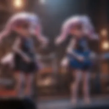 Squid Sisters performing on stage