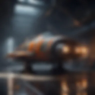 A futuristic spaceship in the Star Wars universe