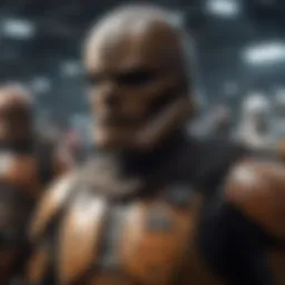 A captivating scene from a Star Wars game on Nintendo Switch featuring iconic characters