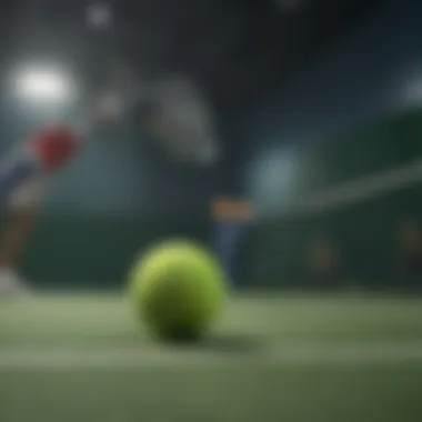 Strategic play unfolding in a realistic tennis simulation