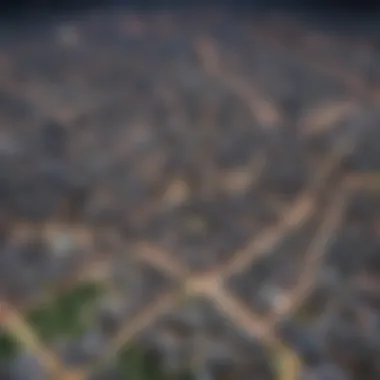 A detailed map showcasing various Pokémon locations in a city