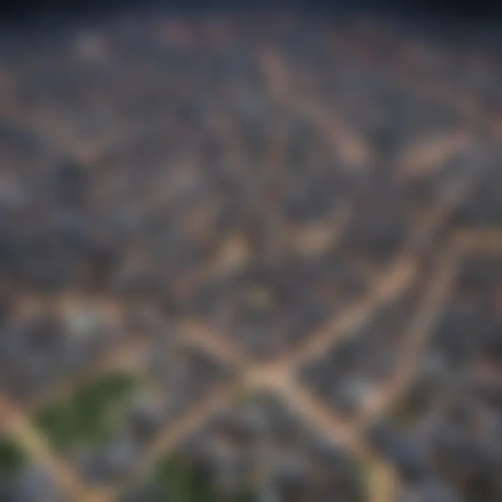 A detailed map showcasing various Pokémon locations in a city