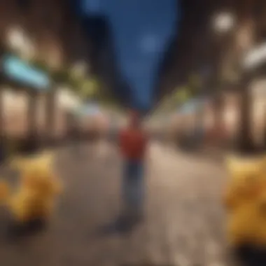 Group of trainers engaging in a community Pokémon catch event