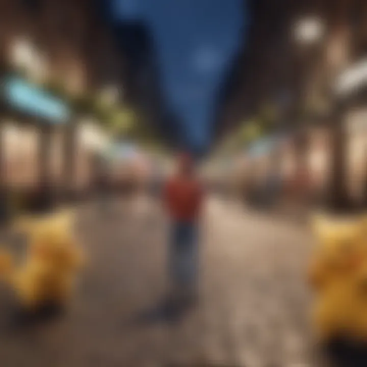 Group of trainers engaging in a community Pokémon catch event