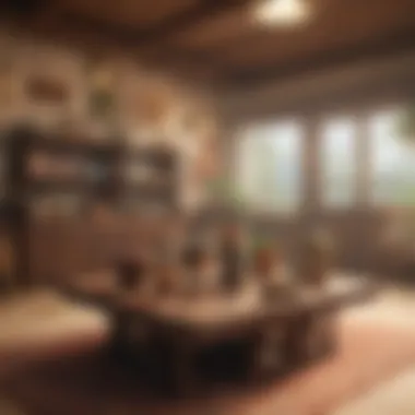 Showcasing Crafted Treasures Beautiful display of crafted items in Animal Crossing