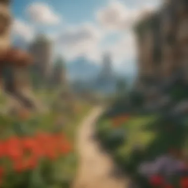 Stunning Landscape Designs A detailed view of the beautifully designed landscapes in Super Mario Bros U Deluxe.