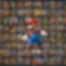 A vibrant collage showcasing various Super Mario titles across different platforms.